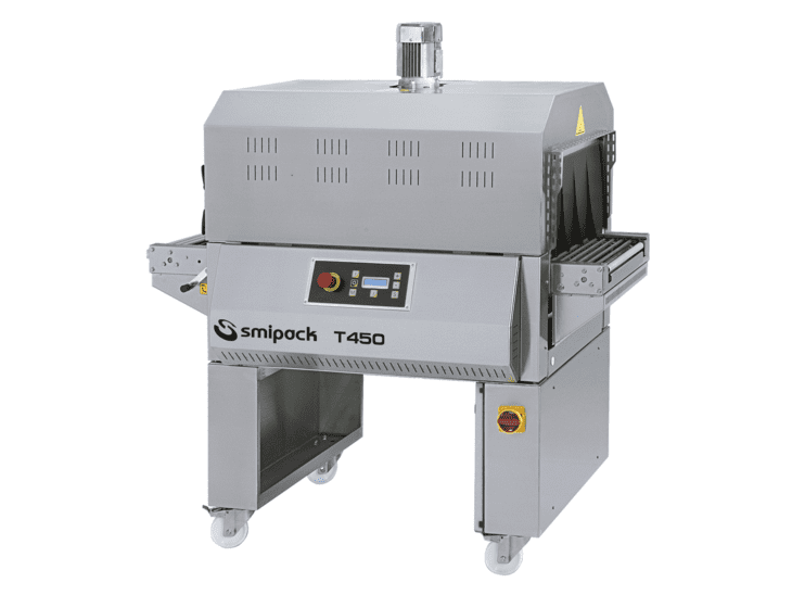 Stainless Steel Semiautomatic L Sealer with Shrink Tunnel full