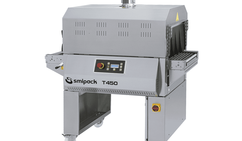 Stainless Steel Semiautomatic L Sealer with Shrink Tunnel full