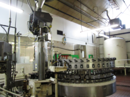 Used Crown 45 Valve Bottle Filler with 6 Head Alcoa Capper full