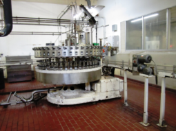 Used Crown 45 Valve Bottle Filler with 6 Head Alcoa Capper full