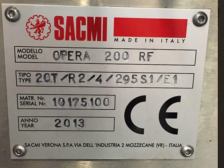 Used SACMI Opera 200 Roll Feed Rotary Labeler full