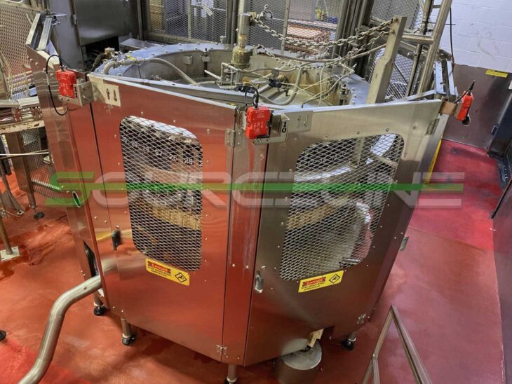 Used Crown Uniblend 72 Valve Can Filler with Angelus Seamer