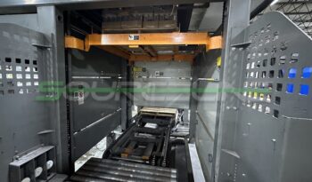 Used Alvey 881 Palletizer with Wulftec WCRT-200 Pallet Wrapper full