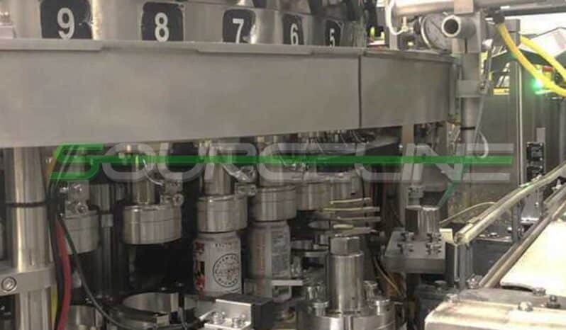 Used Bevcorp 40 Valve Can Filler with Angelus 61h Seamer full
